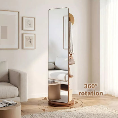 3-in-1 Space-Saving Mirror & Coat Rack