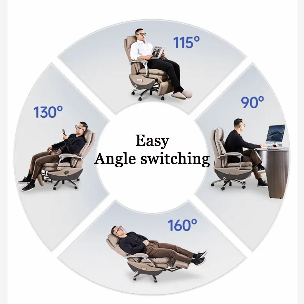 Executive Office Chair with Power Recline Swivel Base