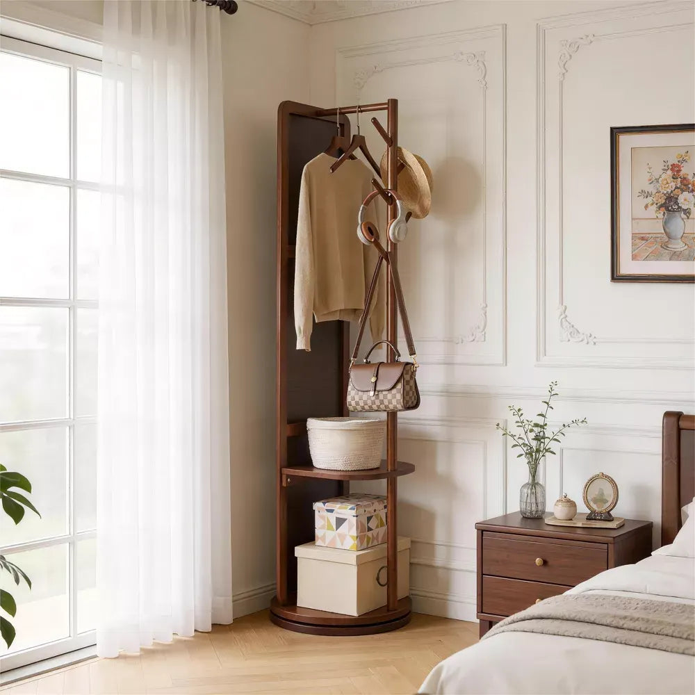 3-in-1 Space-Saving Mirror & Coat Rack