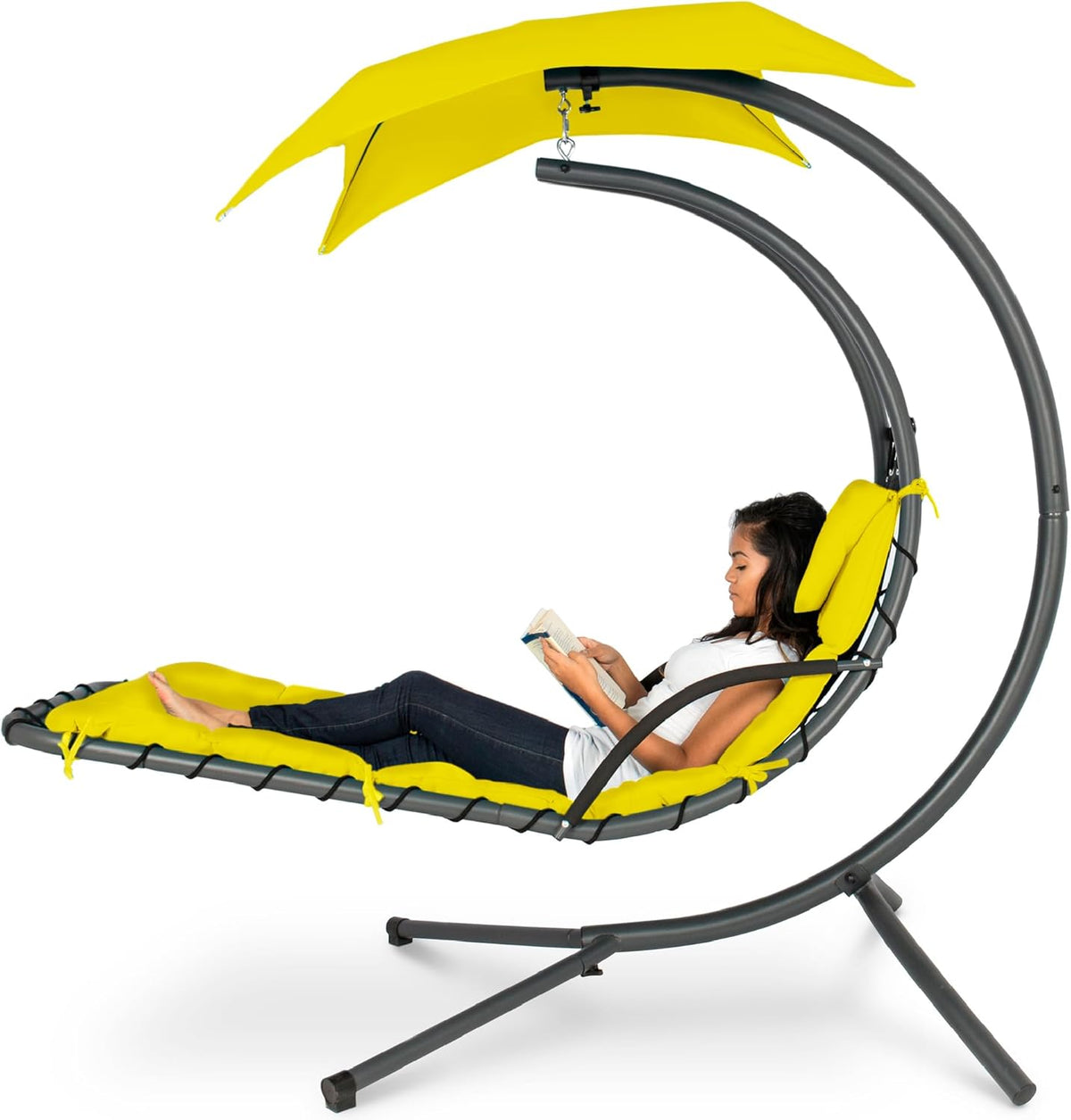 ✨  Floating Patio Lounge Chair with Adjustable Canopy