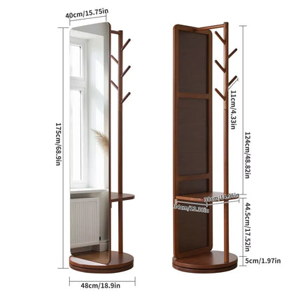 3-in-1 Space-Saving Mirror & Coat Rack