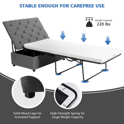 FoldAway™ Convertible Ottoman Lounger & Guest Sleeper