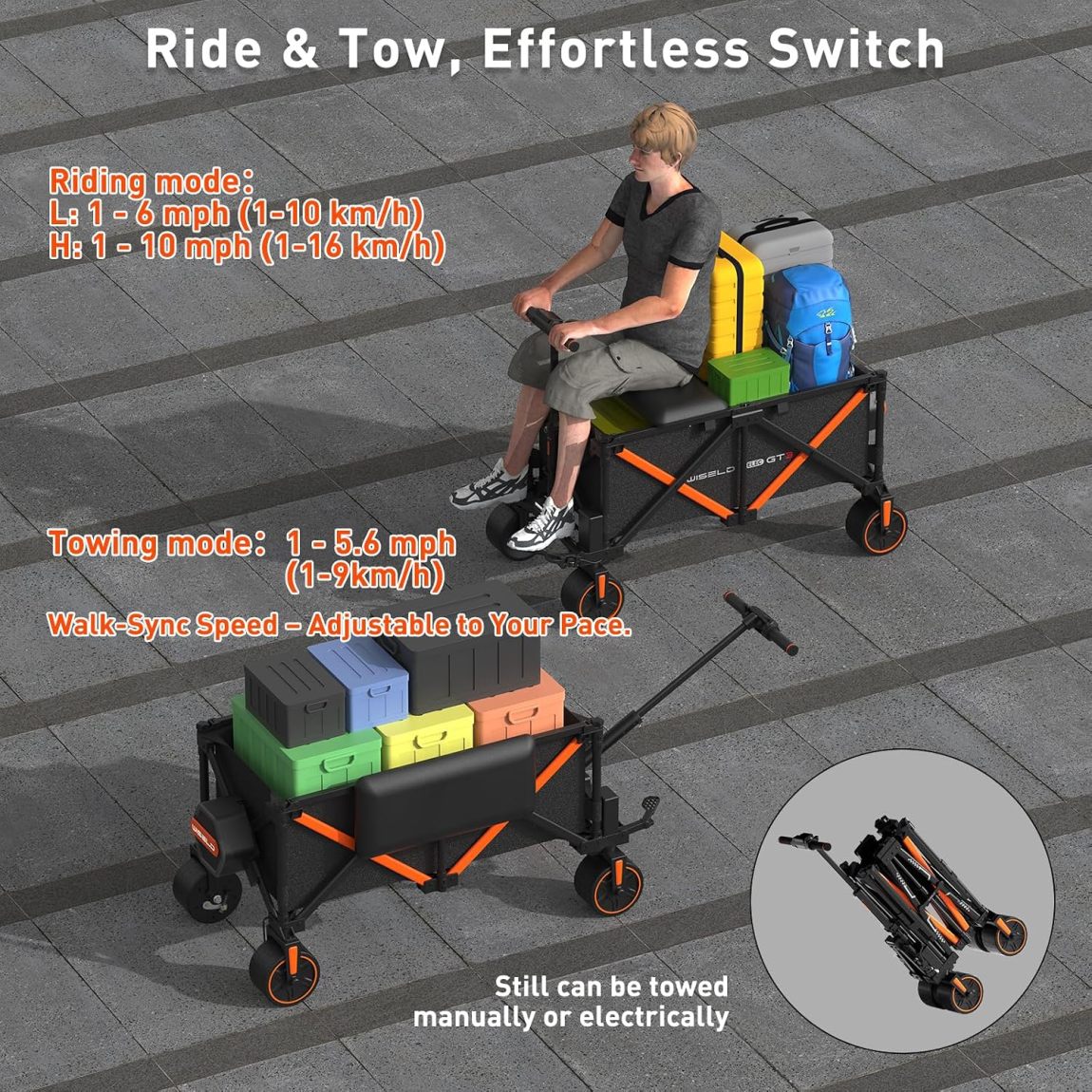 Electric Wagon Cart with Seat