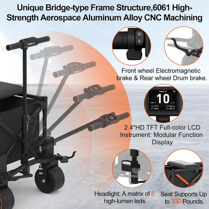 Electric Wagon Cart with Seat