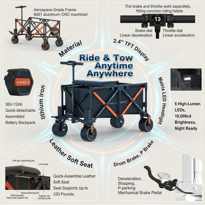 Electric Wagon Cart with Seat