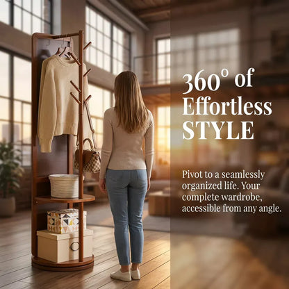 3-in-1 Space-Saving Mirror & Coat Rack