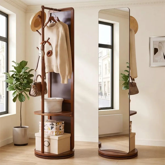 3-in-1 Space-Saving Mirror & Coat Rack