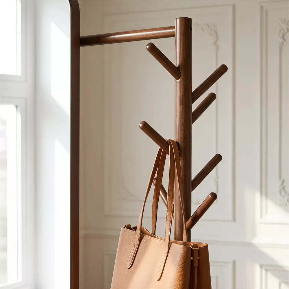 3-in-1 Space-Saving Mirror & Coat Rack