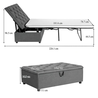 FoldAway™ Convertible Ottoman Lounger & Guest Sleeper